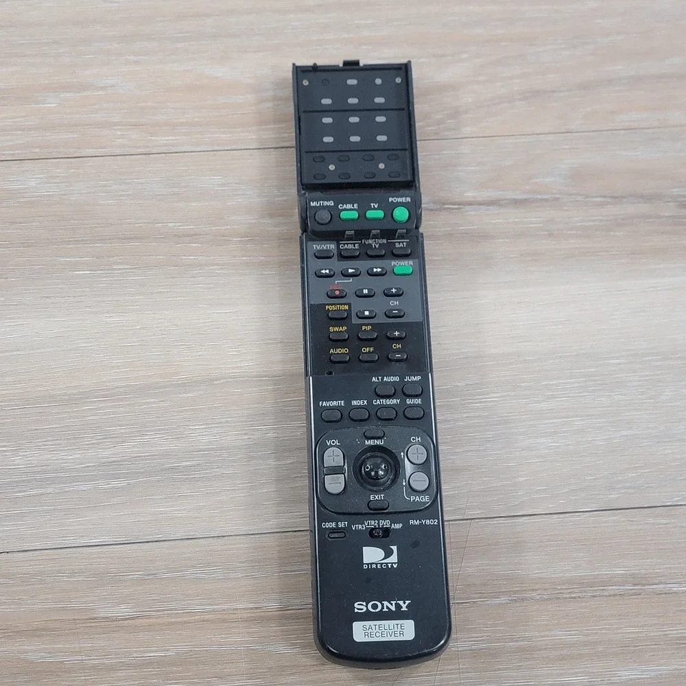Sony RM-Y802 DirecTV Satellite Receiver Remote Control Black OEM Replacement